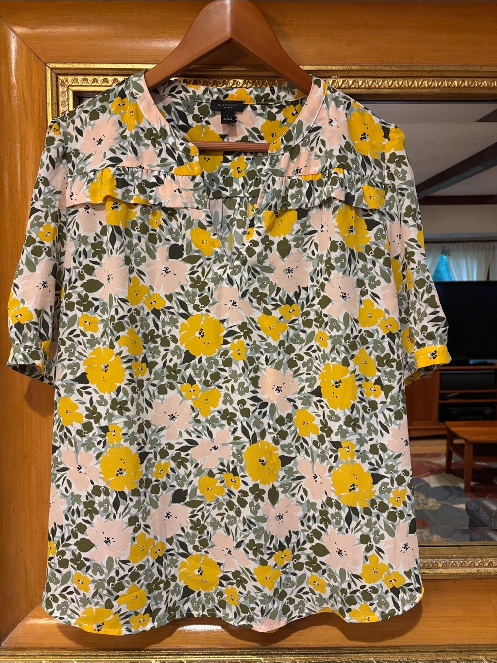 Ann Taylor Factory Floral Top - Size L